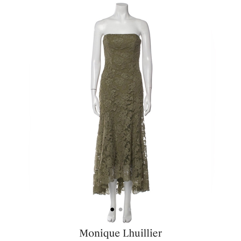Monique Lhullier Strapless Lace Dress - Bridesmaid Dress